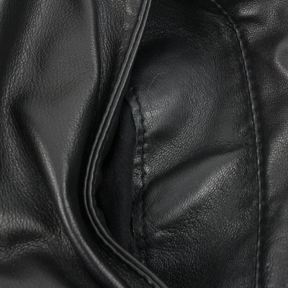 Kenzo Men's Large Limited Black Leather Moon Patch Jacket 124k17 - Picture 12 of 12